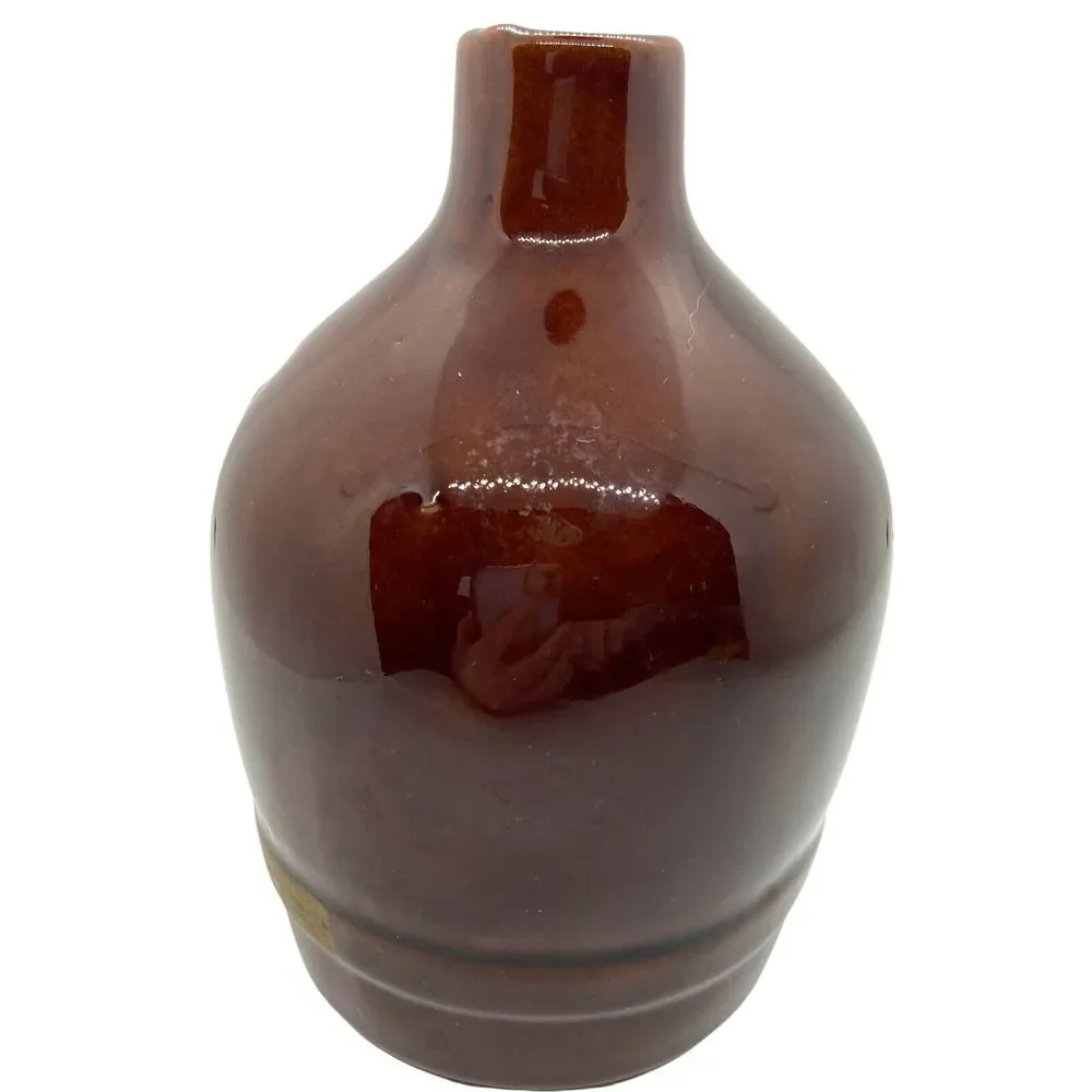 Potbelly Police Bobby Little Vase Vintage Norcrest Brown Tan Ceramic 6" - Picture 4 of 9